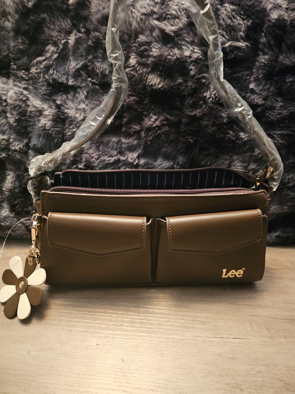 Lee Women’s Brown Crossbody Bag with Front Pockets